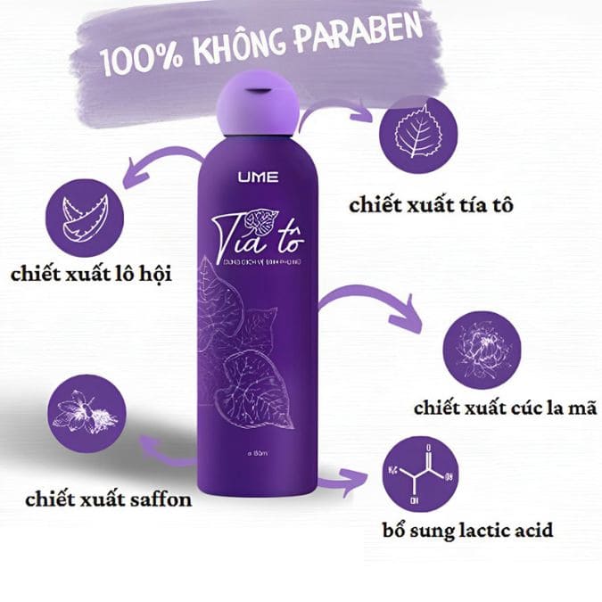 Dung dịch vệ sinh tía tô ume - dung dịch vệ sinh tía tô nano bạc