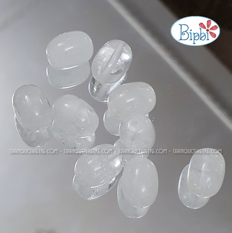 Hạt lu đá thạch anh trắng trong