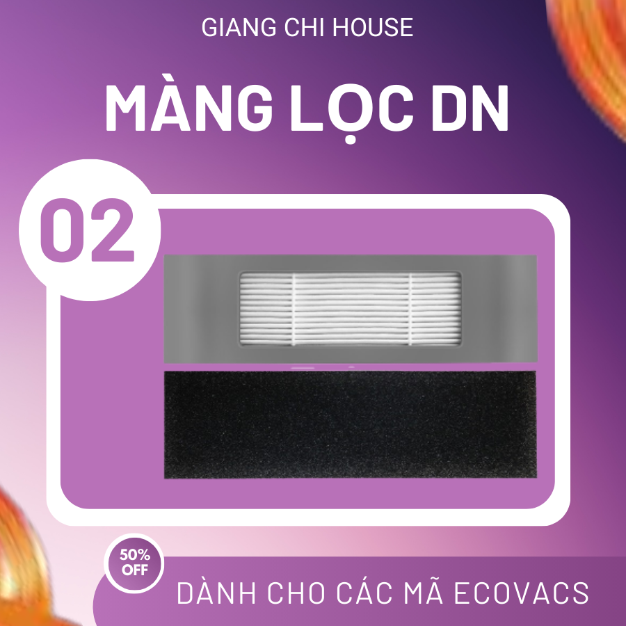 02 màng lọc robot hút bụi ecovacs dn55 - dn33 - dn520 -dn58 -dn320 -dn56
