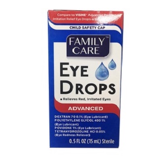 Nước nhỏ mắt eye drops 15ml family care fc002 mỹ