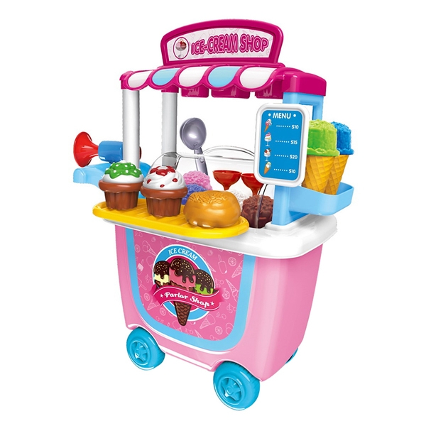 Đồ Chơi Mô Hình Bộ Xe Đẩy Cửa Hàng Bán Kem 8342 (31 Chi Tiết)