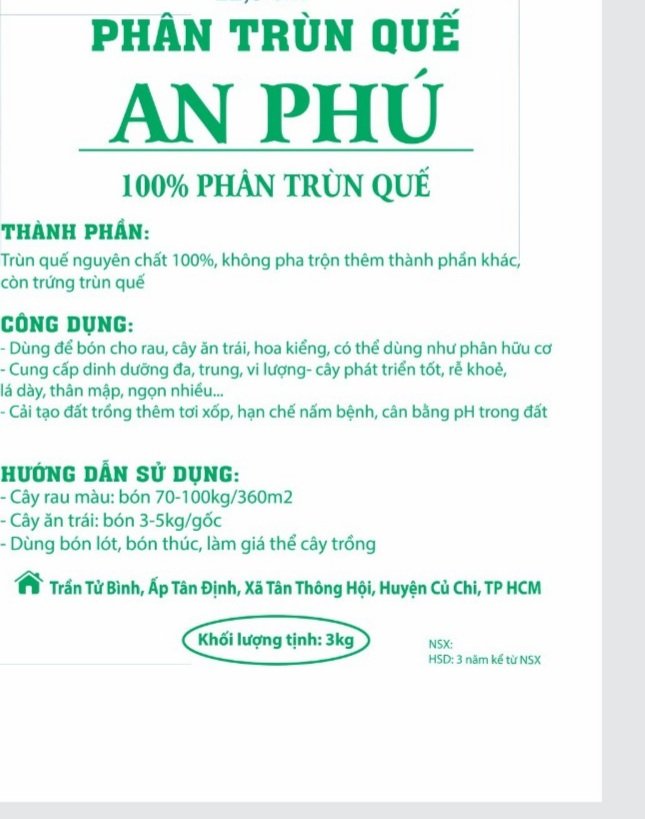 Combo 2 gói phân trùn quế 6kg