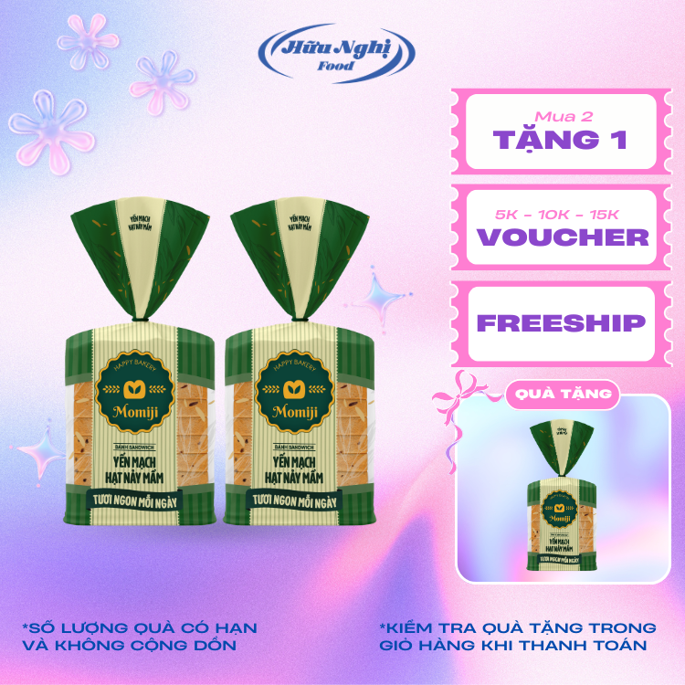 COMBO 2 BÁNH SANDWICH HẠT NẢY MẦM MOMIJI 300g (siêu mềm)