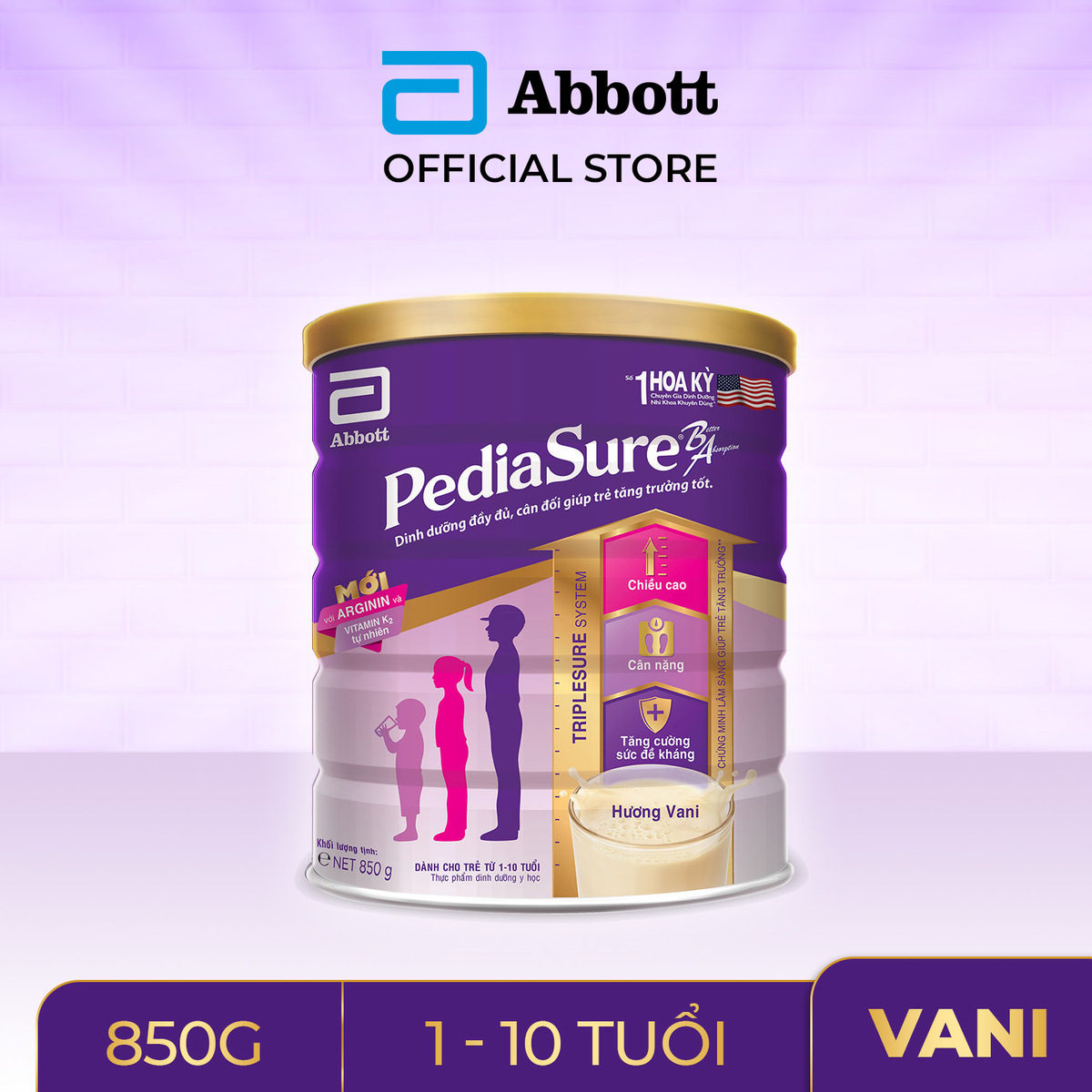 Lon sữa Pediasure 800/850g tặng balo
