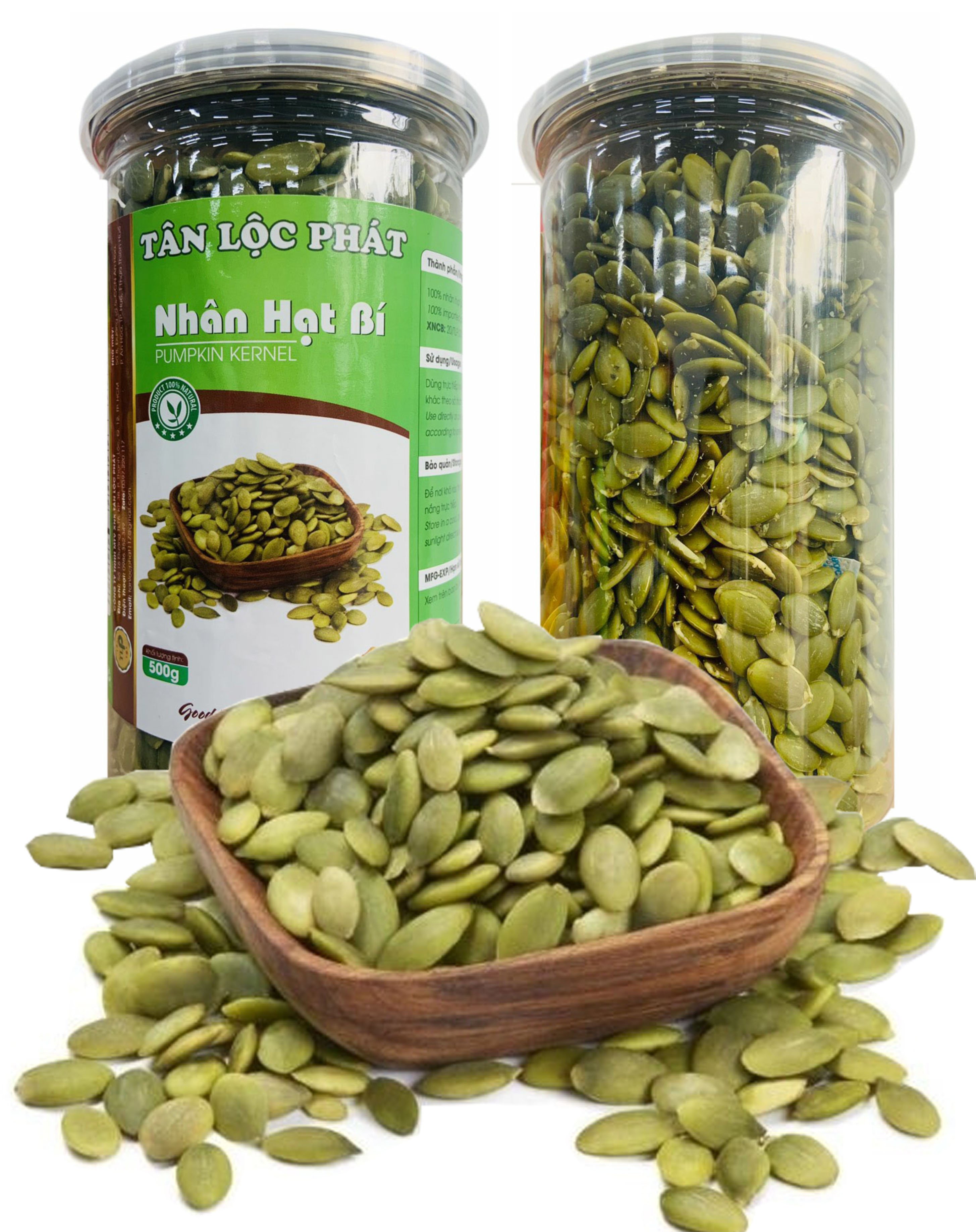 NHÂN BÍ XANH ĐÃ TÁCH VỎ - MỖI HŨ 500G