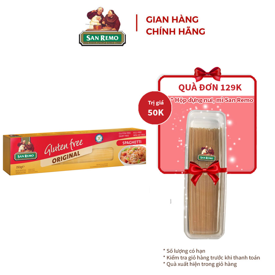 Mì ý spaghetti không chứa gluten thương hiệu San Remo 350g