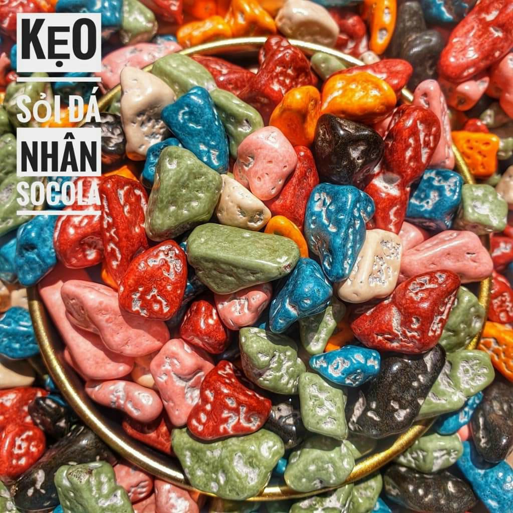100gr Kẹo sỏi đá nhân socola
