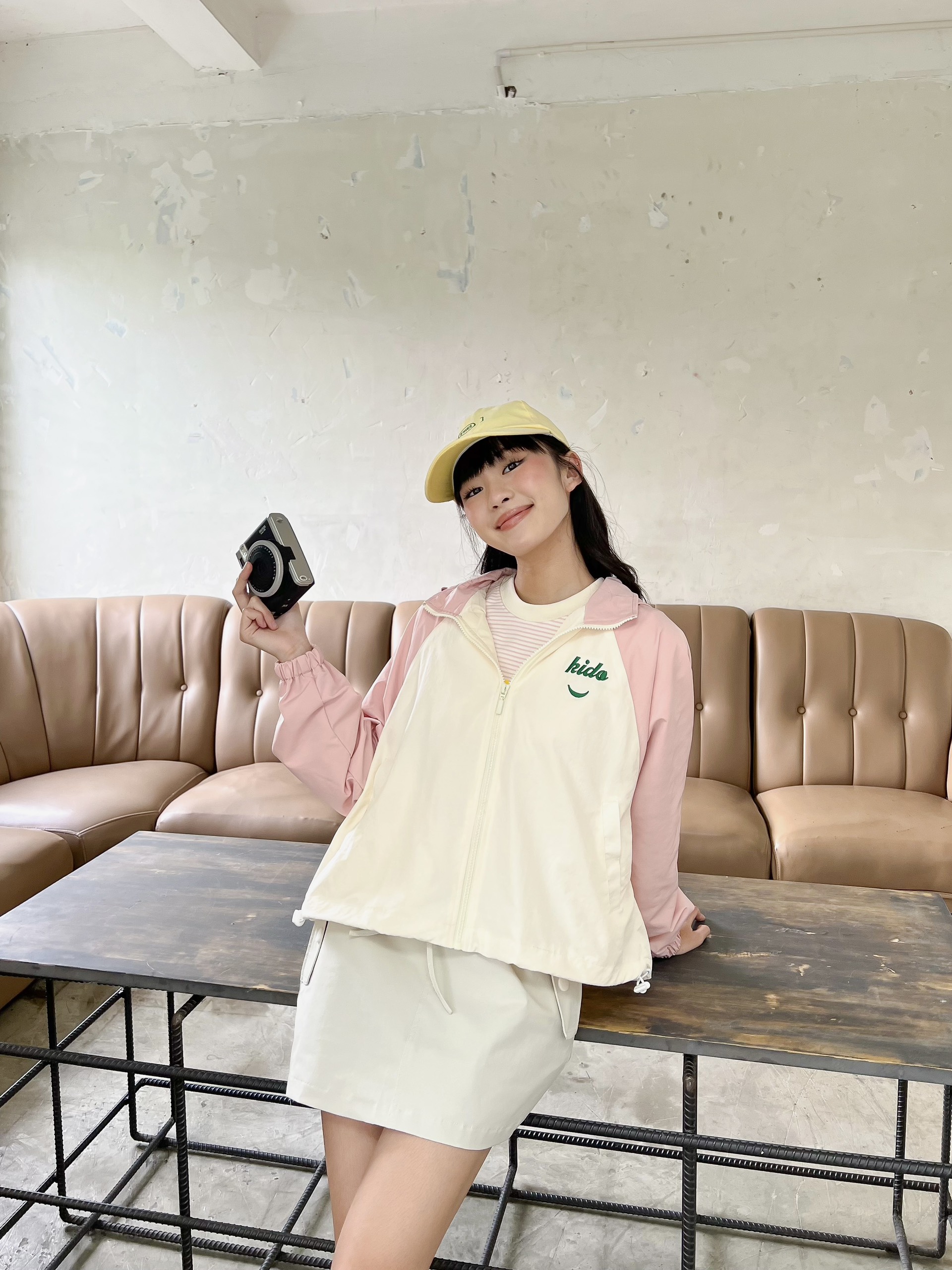 Kido áo khoác dù croptop hai màu kidoclub jacket
