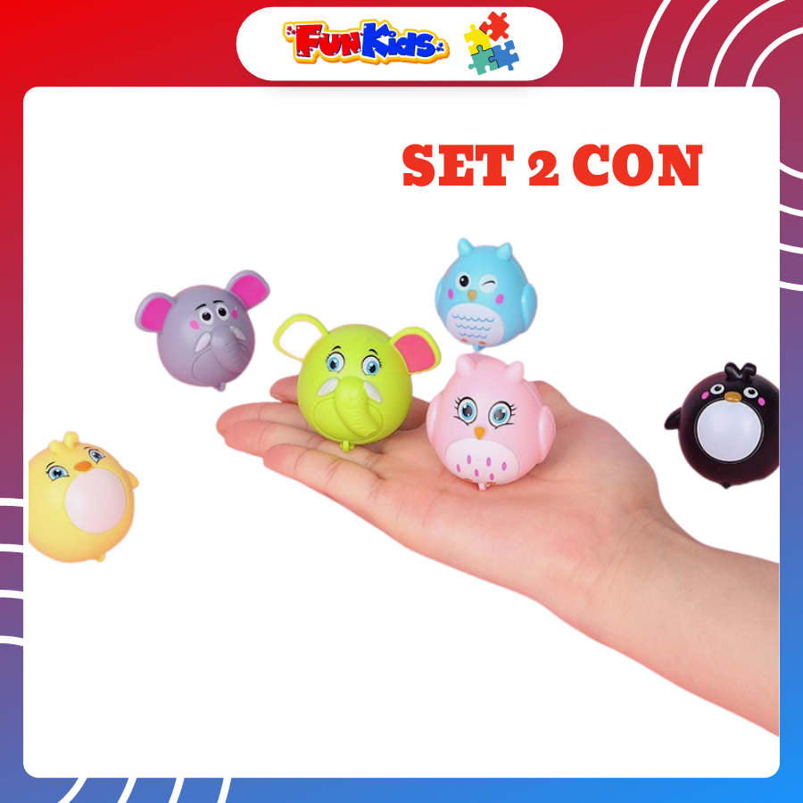 COMBO 2 CON, động vật  chạy đà siêu dễ thương chất liệu nhựa ABS cao cấp cho bé từ 6 tháng tuổi trở lên vui chơi thư giãn