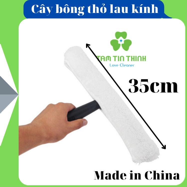 [HCM]Cây bông thỏ lau kính 35cm chuyên dụng vệ sinh gương kính