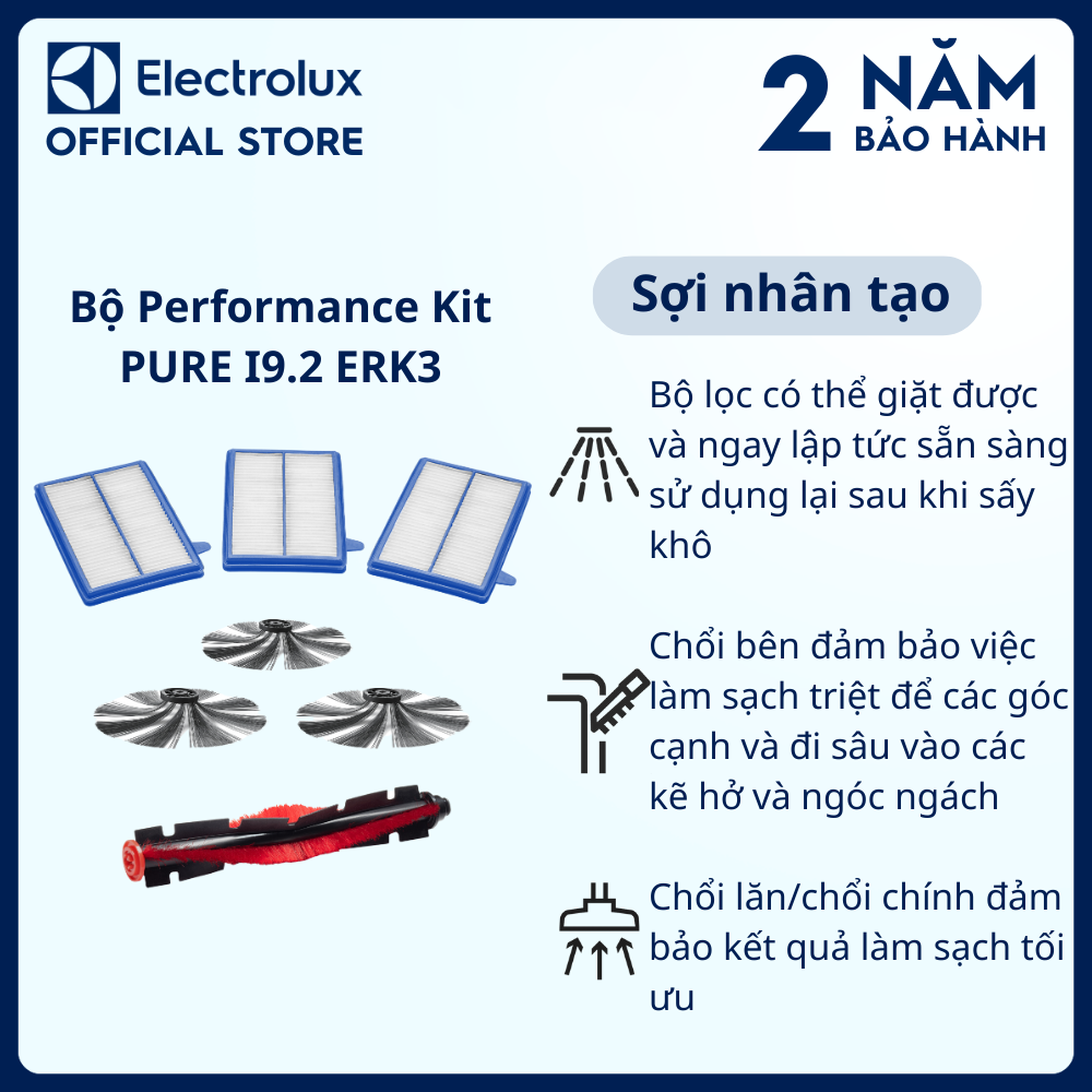 Bộ Performance Kit PURE I9.2 Electrolux ERK3 cho máy hút bụi, làm sạch triệt để các góc cạnh và đi sâu vào các kẽ hở và ngóc ngách
