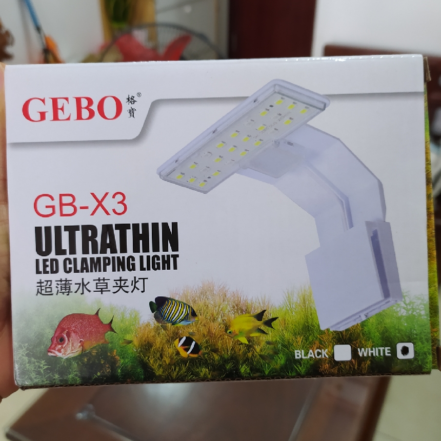 Đèn led kẹp mini x3 gebo- đổi màu - đèn thuỷ sinh cho hồ 20-30cm