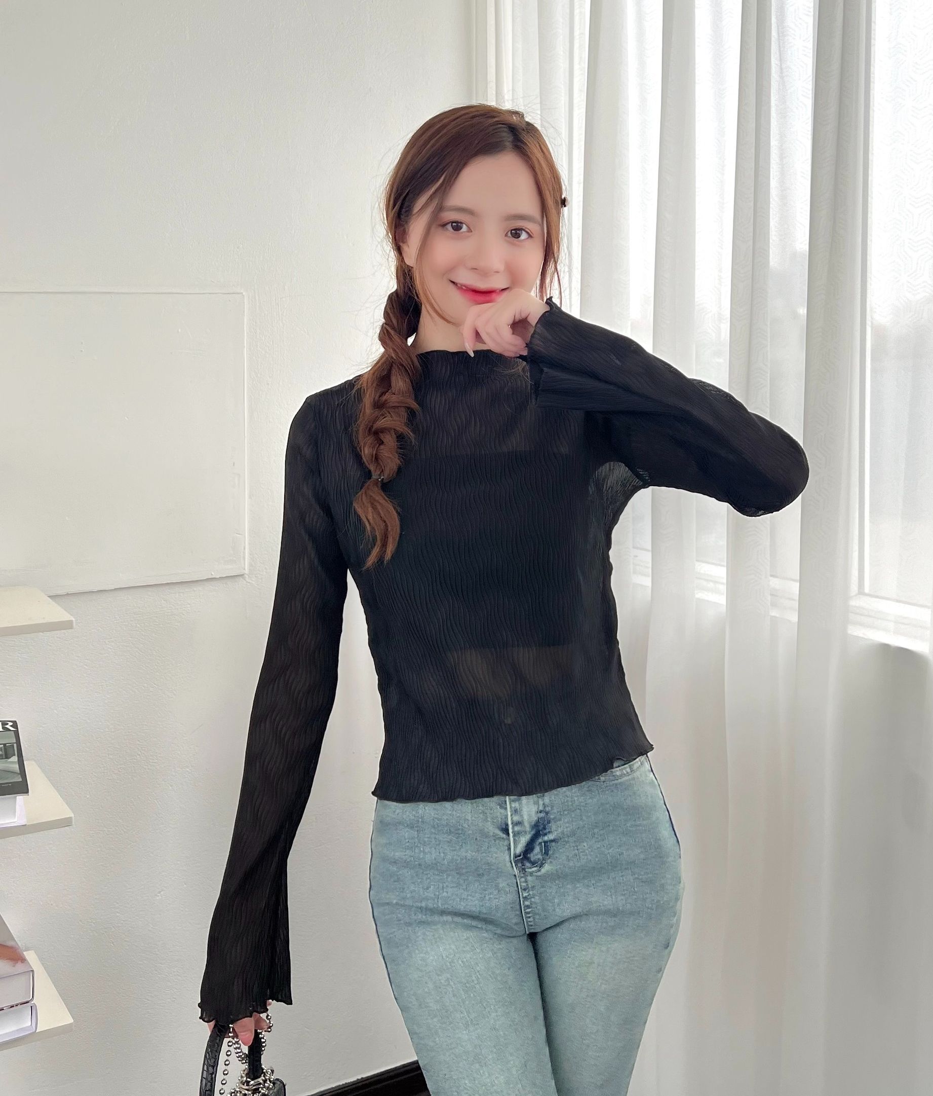 Sét áo voan hoa dập li kèm áo quây - 247storefashion - setvoan2271_6k8