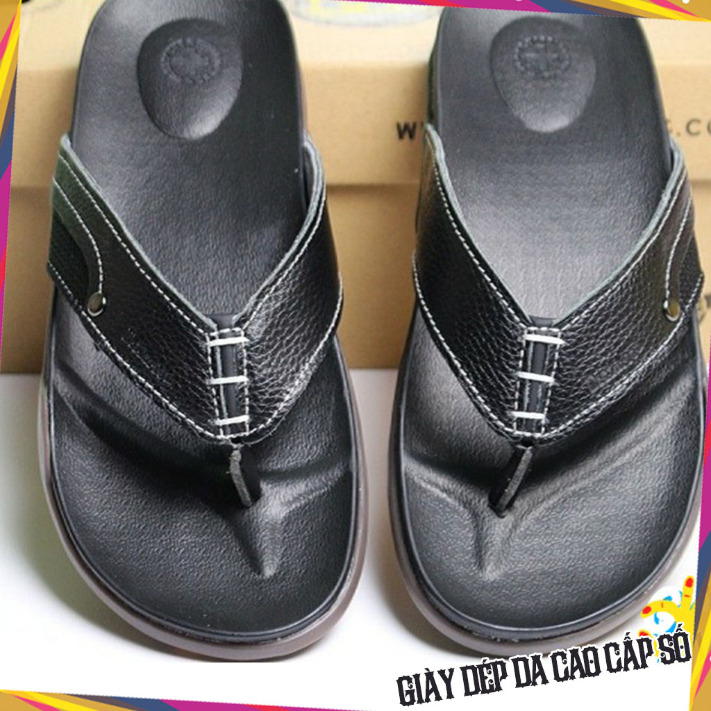 Dép da nam quai kẹp - dép xỏ ngón dr martens thái lan - dép da bò siêu bền siêu hot - dép nam da bò cao cấp