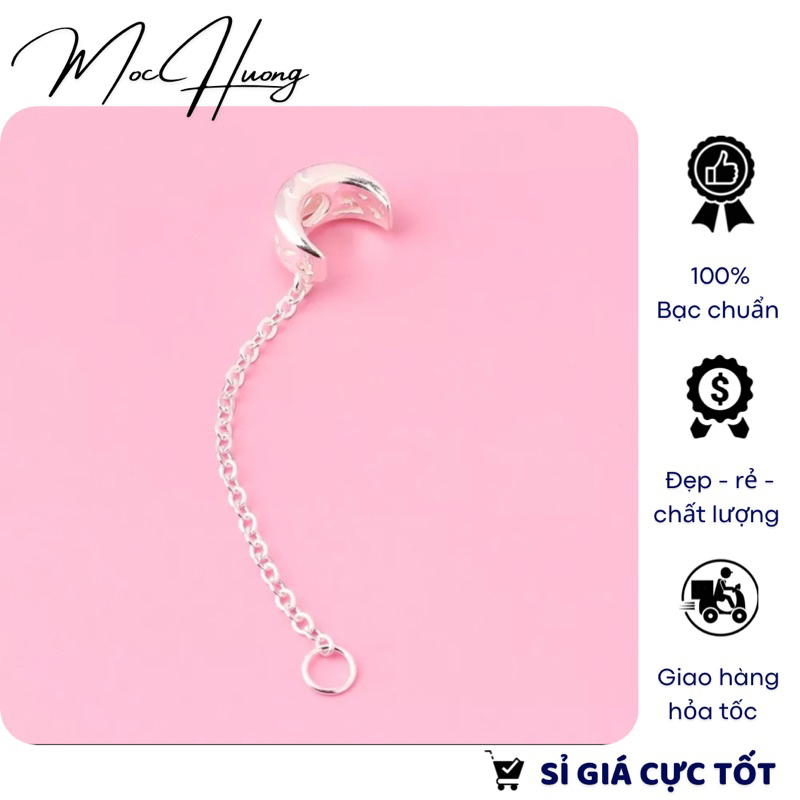 Charm bạc nối vòng hình mặt trăng - MH861