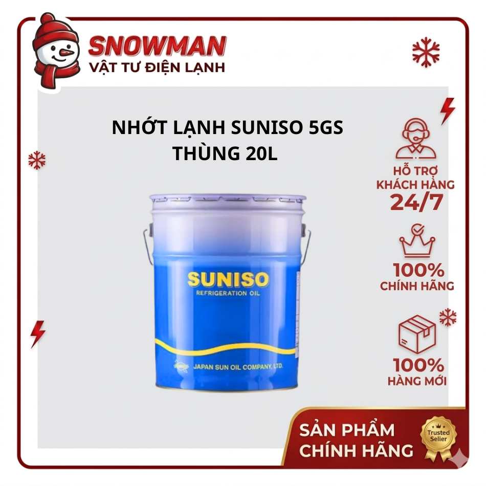 Nhớt Lạnh Suniso 5GS Thùng 20L | Nhớt Dùng Cho Điều Hòa Tủ Lạnh Kho Lạnh