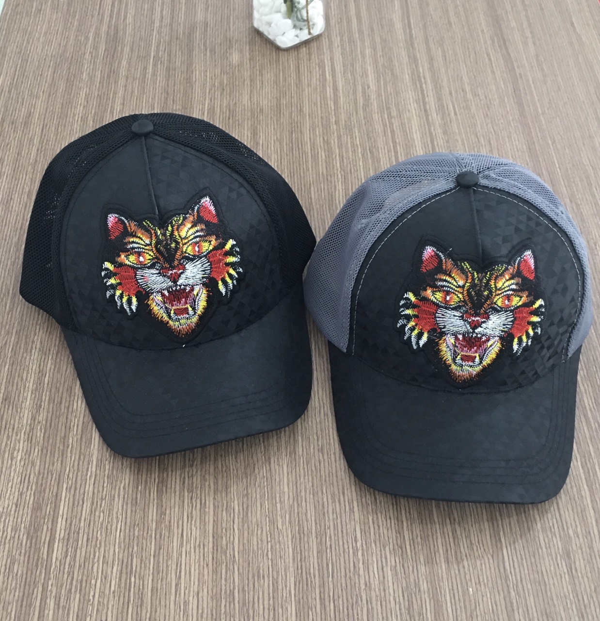 [HCM]NÓN KẾT MŨ LƯỠI TRAI PHỐI LƯỚI THÊU HÌNH ĐẦU HỔ CÁ TÍNH