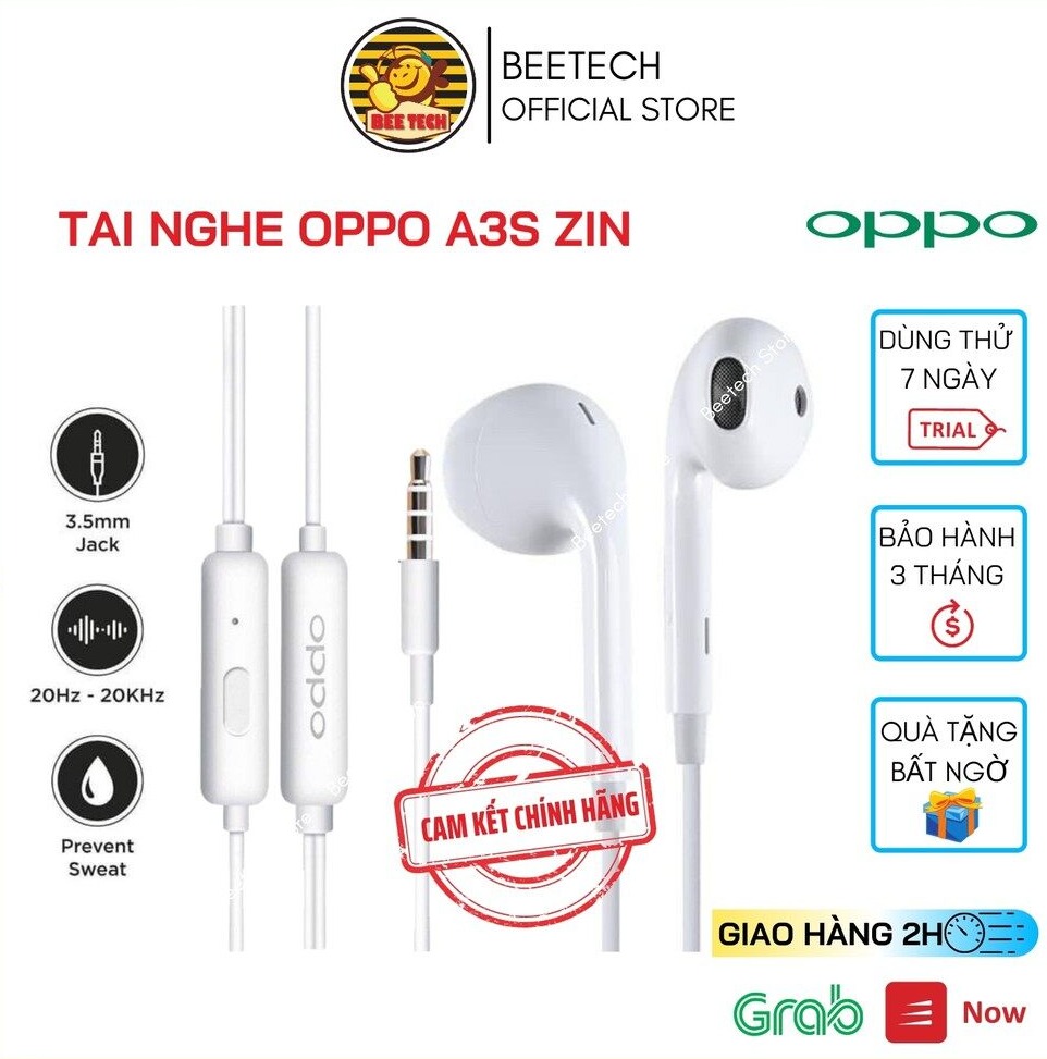 Tai nghe Oppo A3s, tai phone Oppo R11, Kiểu dáng iPhone dùng cho mọi lại điện thoại - Beetech