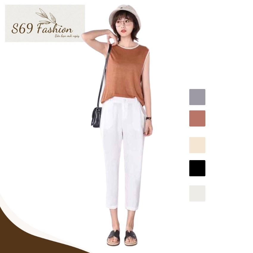 Quần baggy s69 fashion đũi vải nhật xịn vải không nhăn không nhàu mát mịn