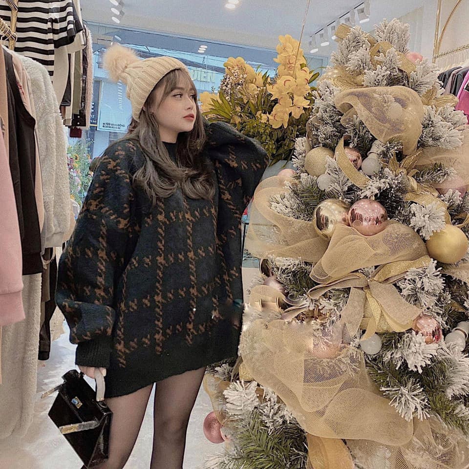 Áo Len Nữ Mùa Đông Họa Tiết Ziczac Hàng Quảng Châu Loại 1 Dáng Thụng Siêu Xinh, Áo Kiểu Nữ Mùa Đông Chất Len Mềm Co Dãn Dày Dặn Hàng Đẹp Giá Rẻ