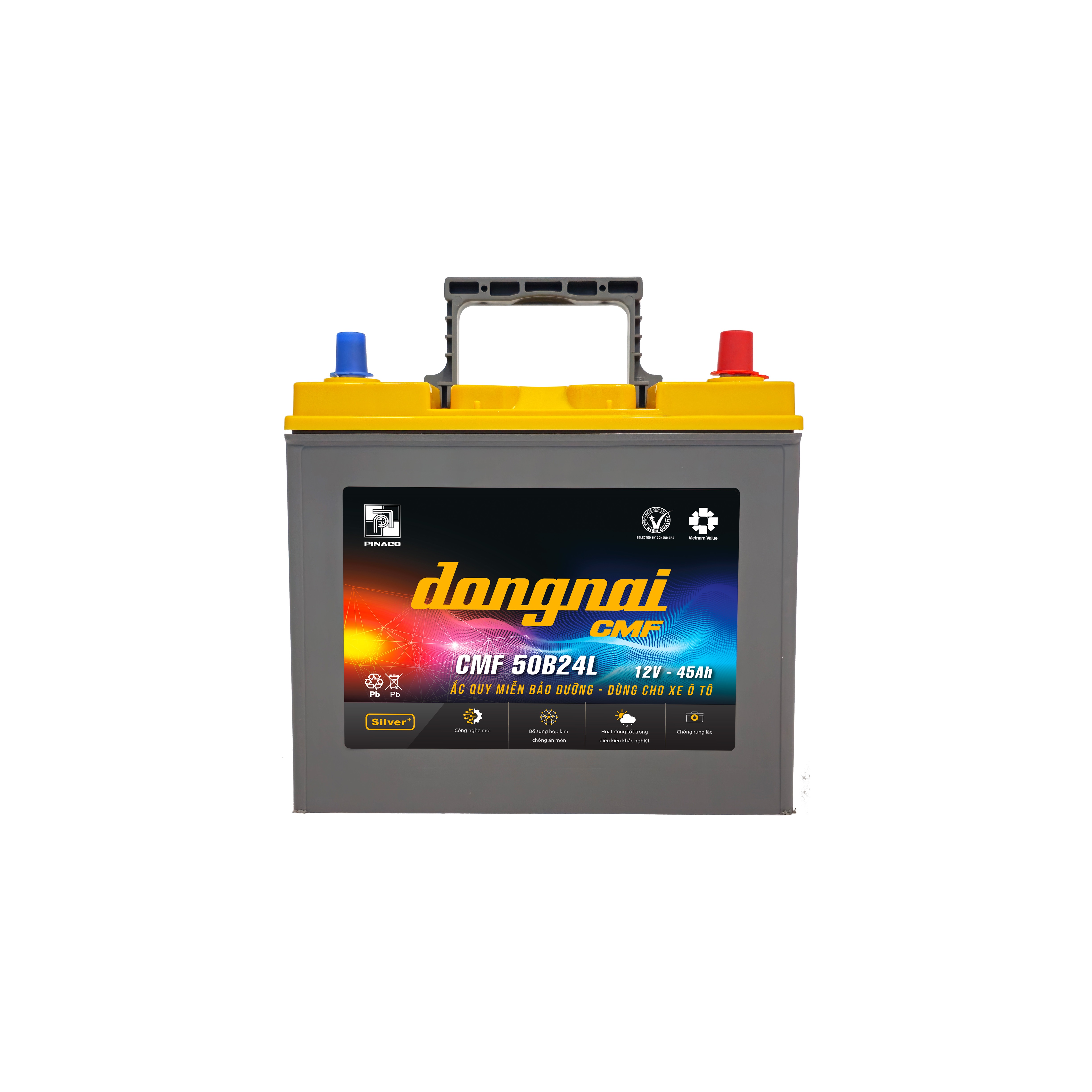 Ắc quy khô miễn bảo dưỡng Đồng Nai CMF 50B24L 12V - 45Ah