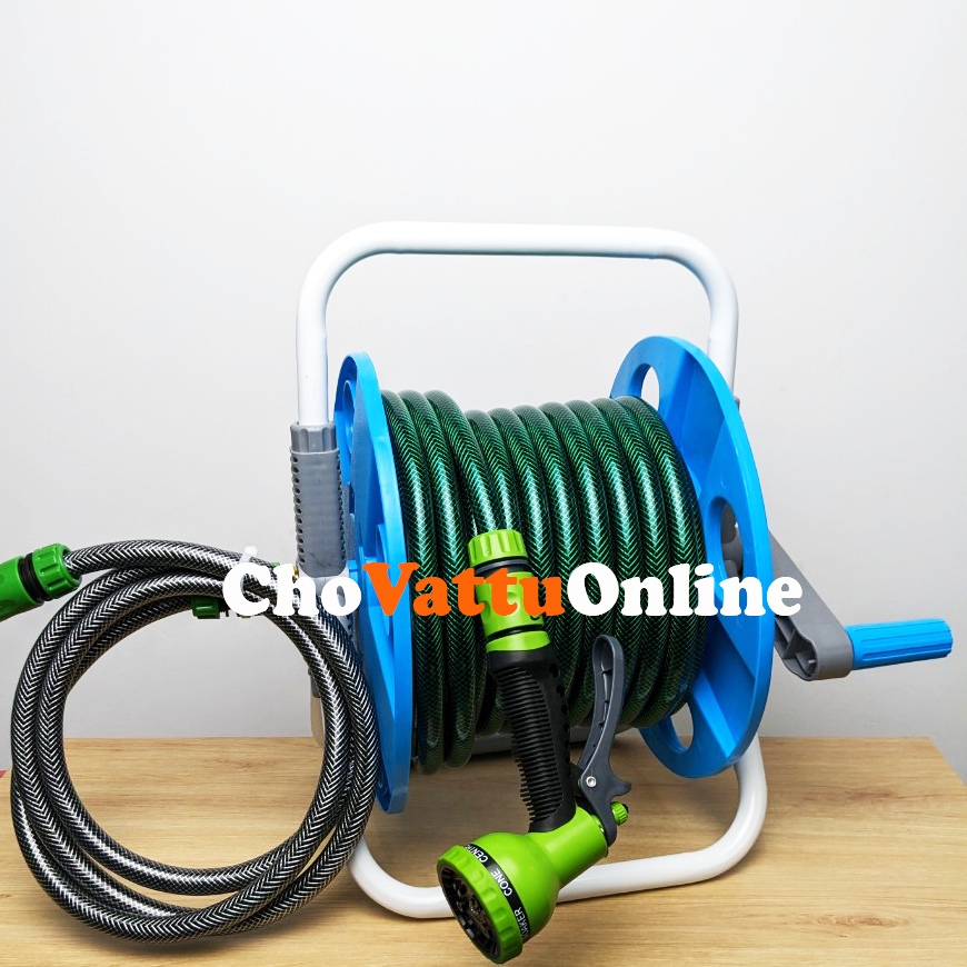 Bộ rulô ống dẫn nước cao cấp 20m, 30m xịt rửa vệ sinh, tưới cây