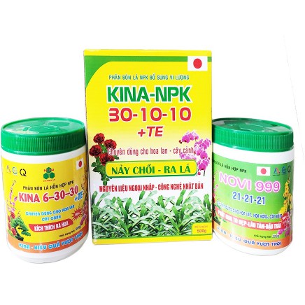 Phân bón lá kina npk 30-10-10 +te, 20-20-20/ npk 21-21-21, 6-30-30+te hủ 100g phát triển toàn diện cây trồng
