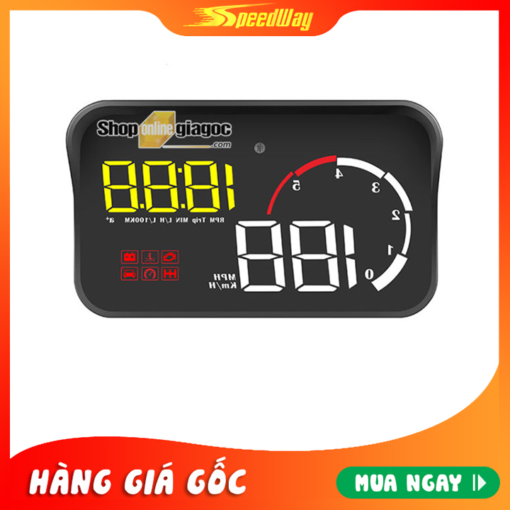 Hiển thị tốc độ trên kính lái hud m10 obd ii