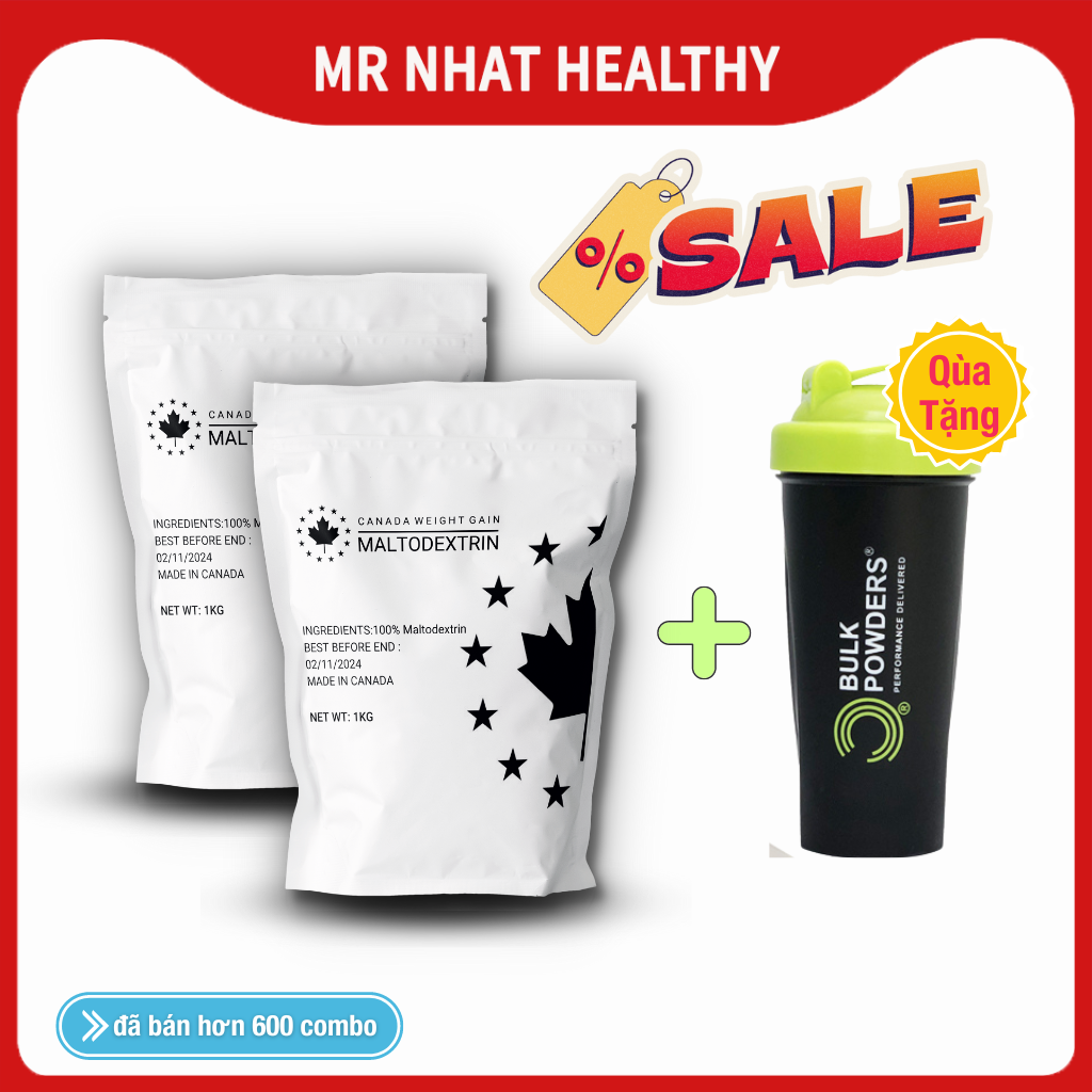 [COMBO 2TÚI + TẶNG BÌNH] Sữa Tăng Cân Tăng Cơ Maltodextrin Canada - Mr Nhat Healthy