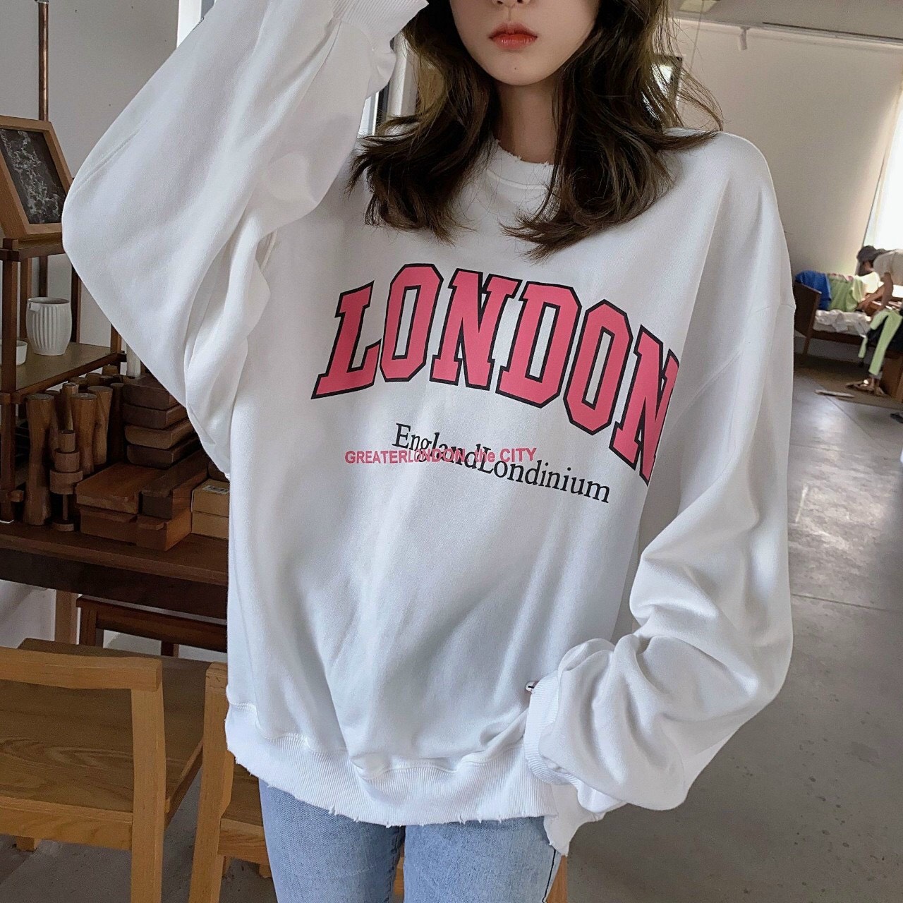 Áo phông, áo thun nam nữ form rộng tay DÀI Unisex LONDON Từ 50-70kg