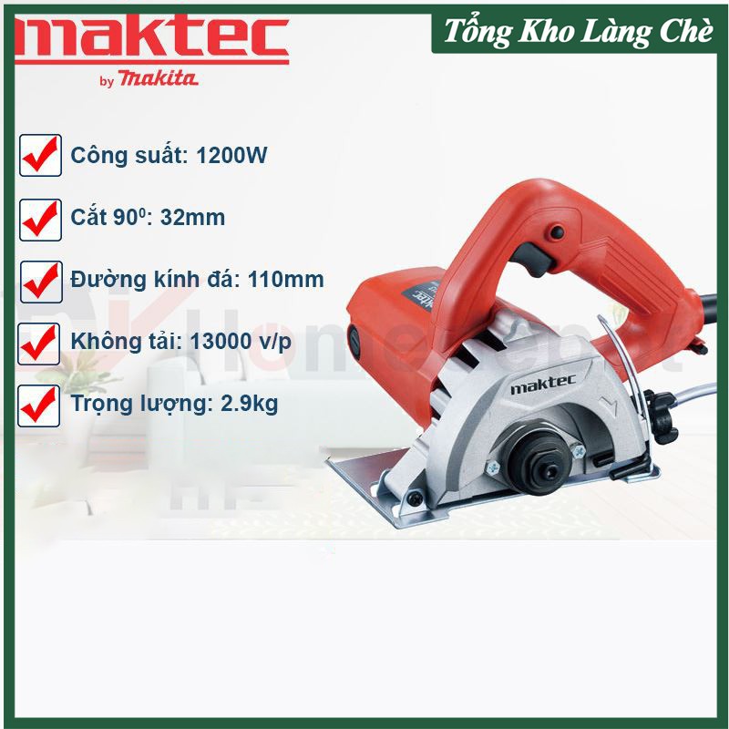 Máy Cắt Gạch Cắt Đá 110mm MAKTEC MT413 Công Suất 1200W