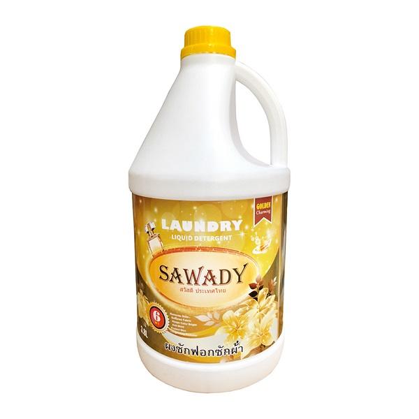 Can nước giặt xả cao cấp 6 trong 1 sawady thái lan 3,8l hương golden charming hls478