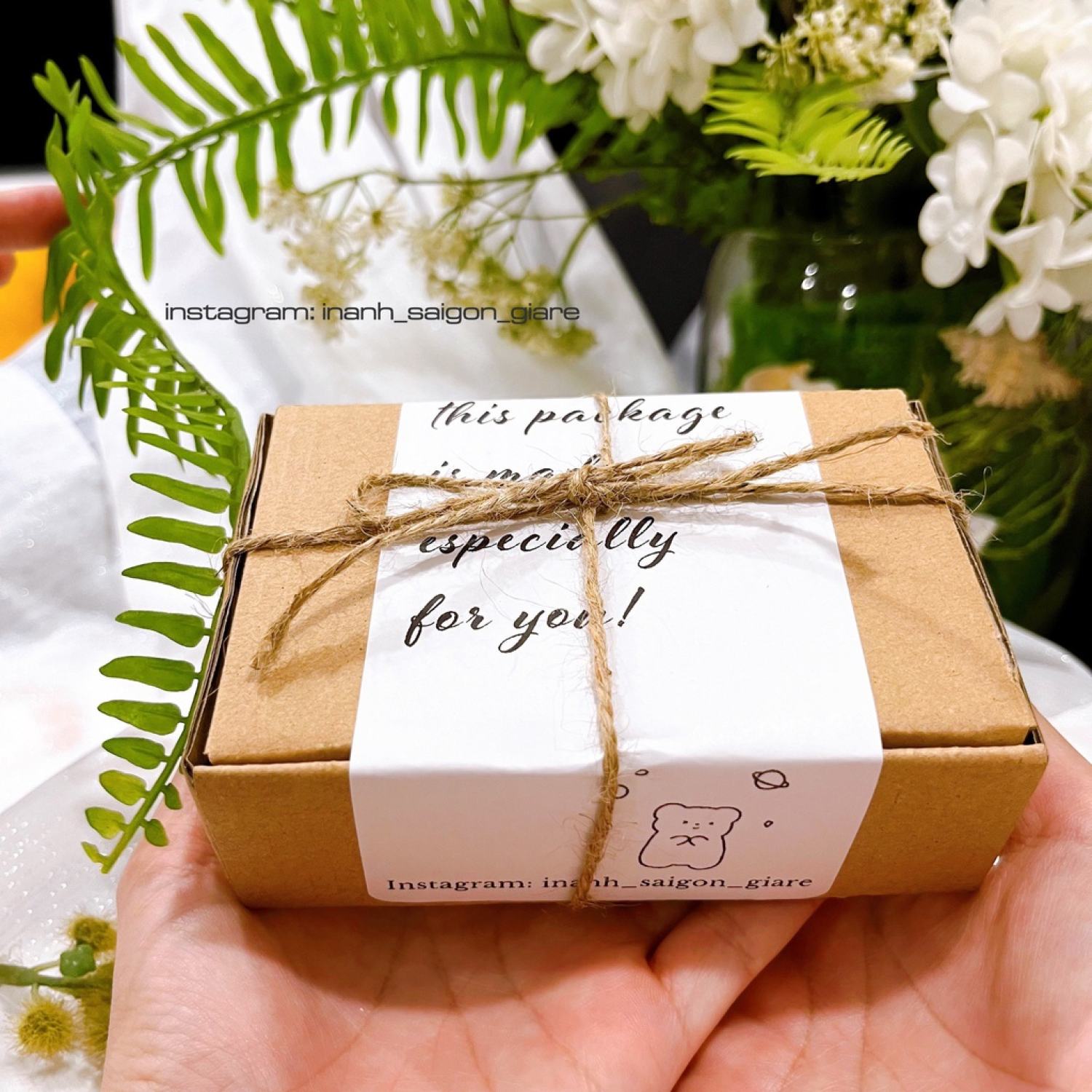 Hộp quà tặng kèm thiệp thiết kế THEO YÊU CẦU vintage (kèm bao thư KRAFT) hộp đựng quà đa chức năng