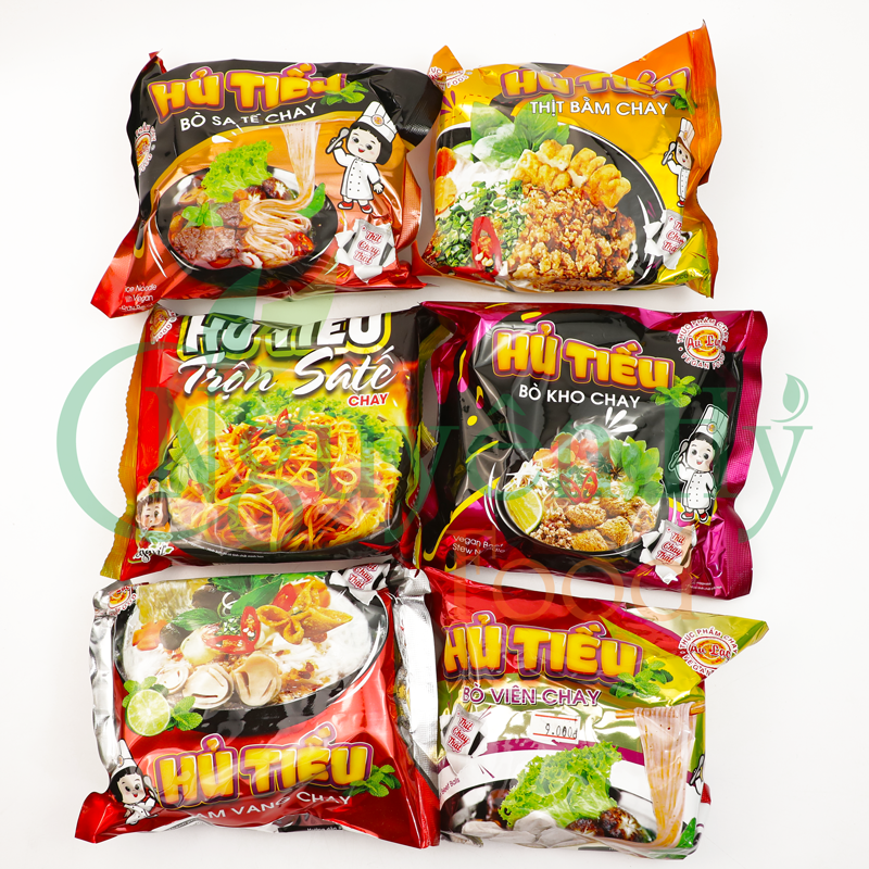 Hủ tiếu bò kho sa tế viên nam vang thịt bằm chay các loại âu lạc - 85g / 92g