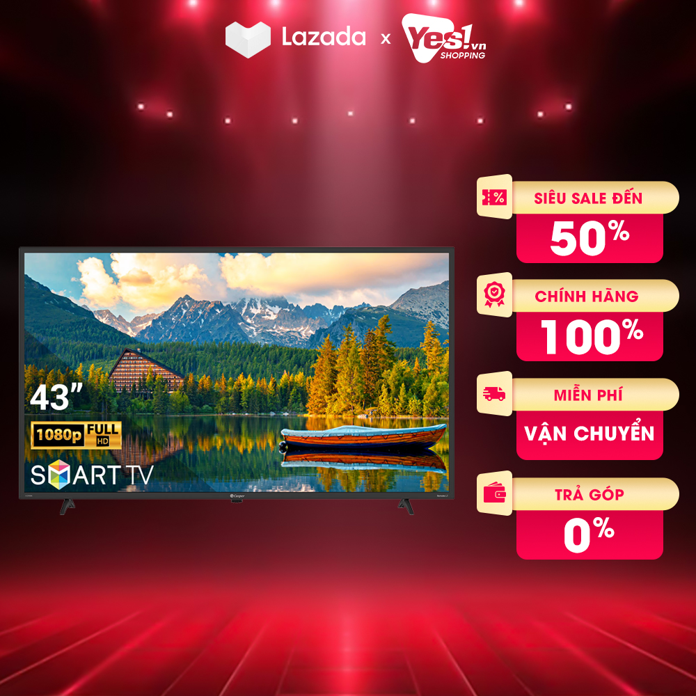 Smart Tivi Casper 43 inch 43FX5200 - Bảo hành chính hãng  - Voucher 10% lên đến 800K