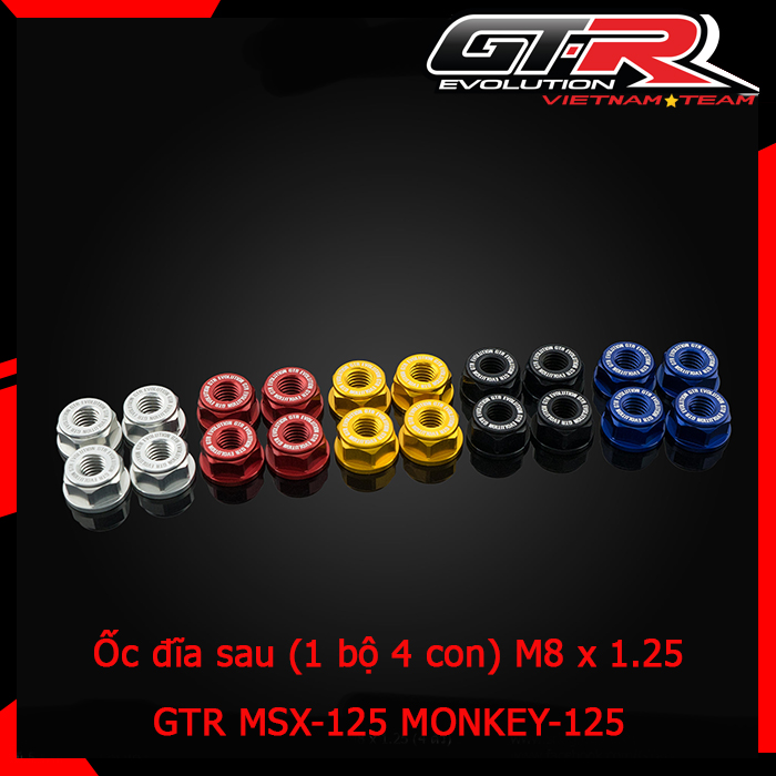 Ốc đĩa sau 4 con cnc gtr monkey125 msx125