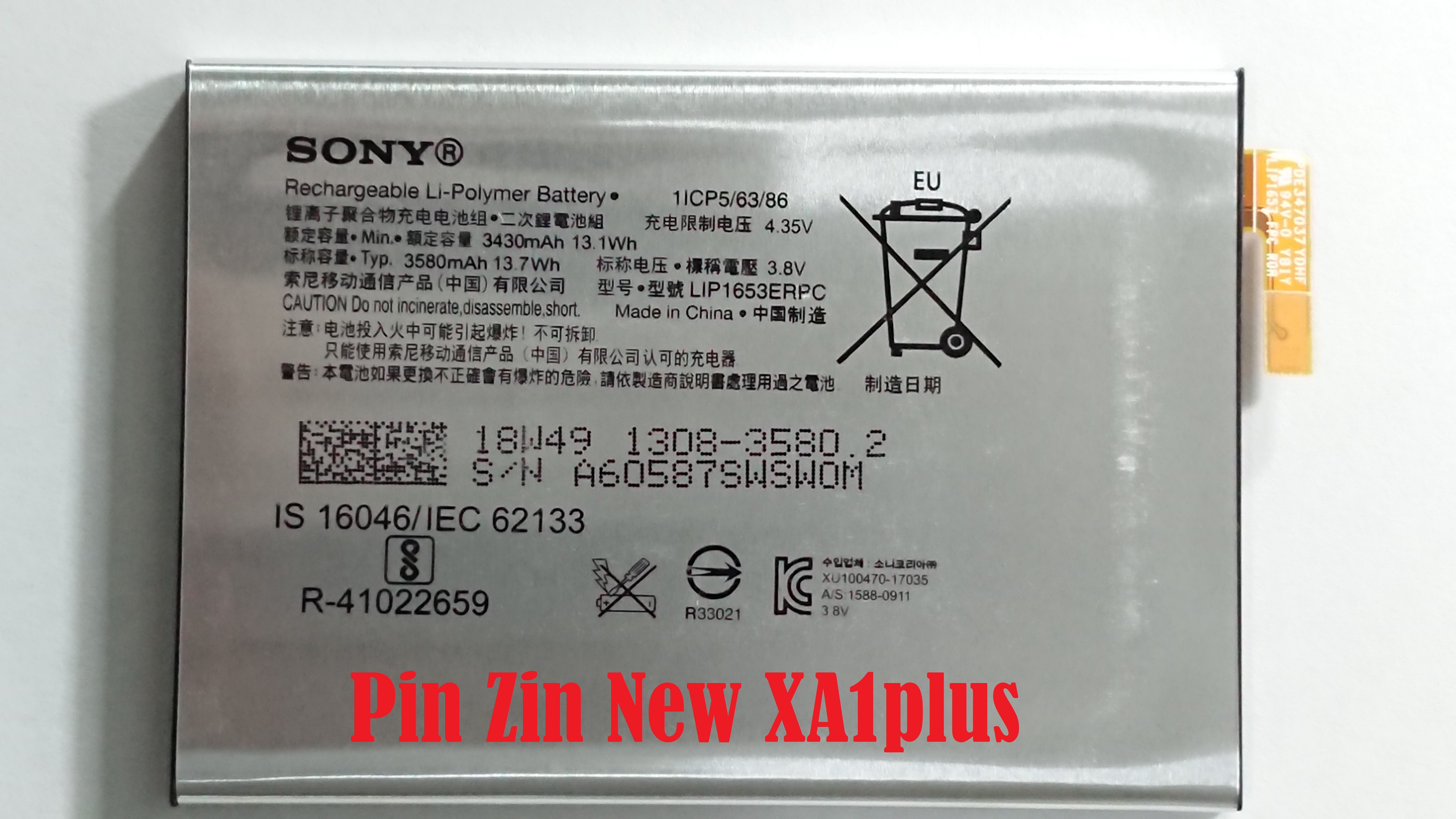 [HCM][PIN ZIN NEW CHÍNH HÃNG SONY XA1 PLUS -G3416 & XA2 ULTRA -H4233]