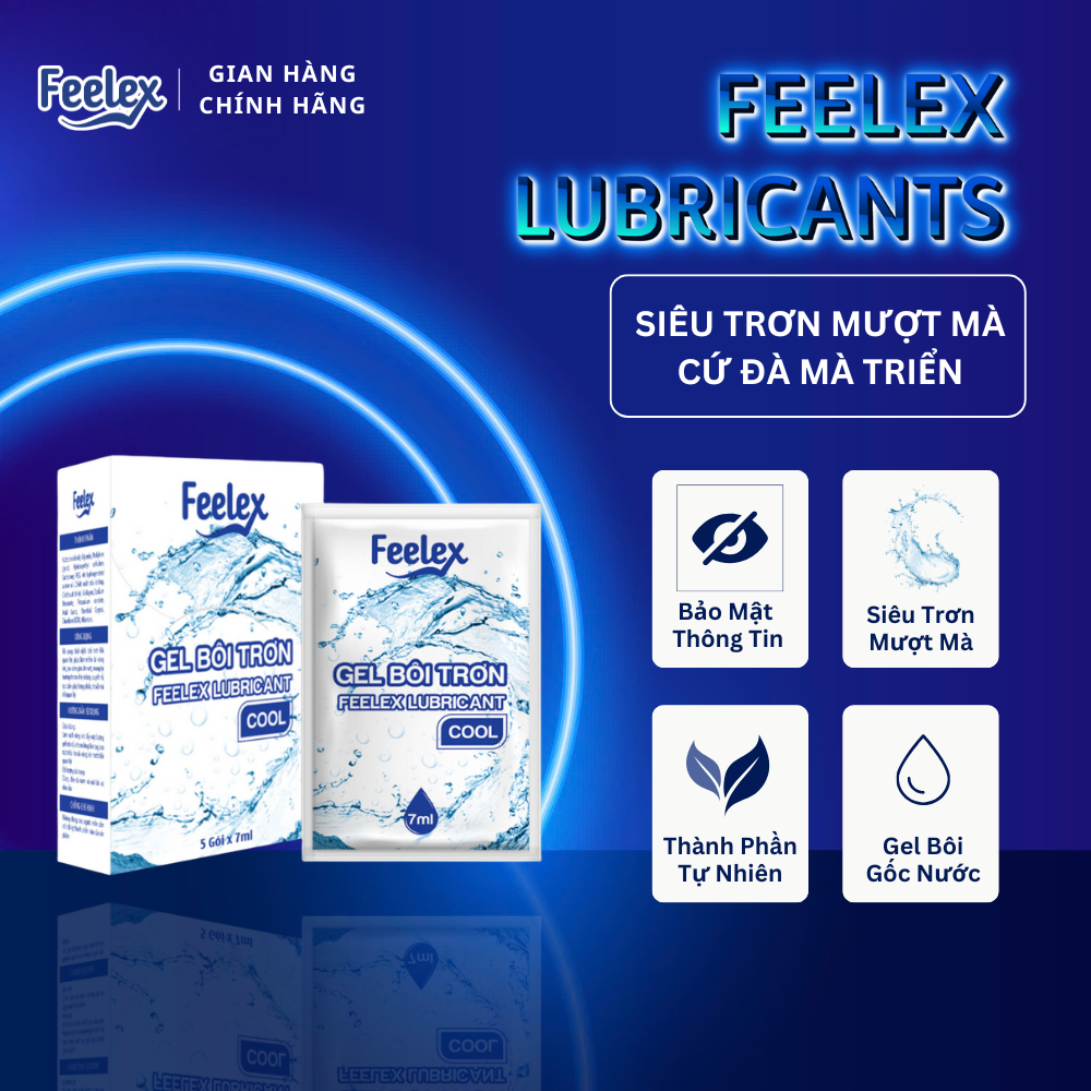 Gel bôi trơn Feelex Lubricant nhiều mùi hương, nhỏ gọn, tiện dụng - gói 7ml