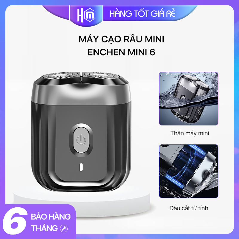 Máy Cạo Râu mini Enchen Mini 6 Đầu cắt từ tính Hệ thống ESM thông minh Thiết kế chống nước