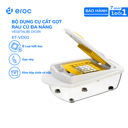 Bộ dụng cụ cắt gọt rau củ quả đa năng eroc vegetalbe dicer v-kt-vd01 - hàng chính hãng eroc