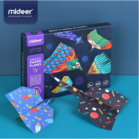 Mideer - đồ chơi gấp giấy origami máy bay sáng tạo cho bé md4126