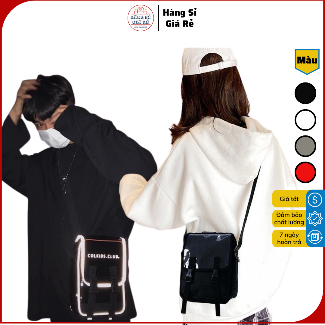 [SALE 99K GIẢM SHIP] Túi Phản Quang Colkids Club Mini Bag Unisex [ FULL TAG và GIẤY THƠM ] Chất liệu poly T900 trong suốt cực tốt Thiết kế trẻ trung SIZE 20X25CM TÚI ĐEO CHÉO NAM TÚI ĐEO CHÉO NỮ