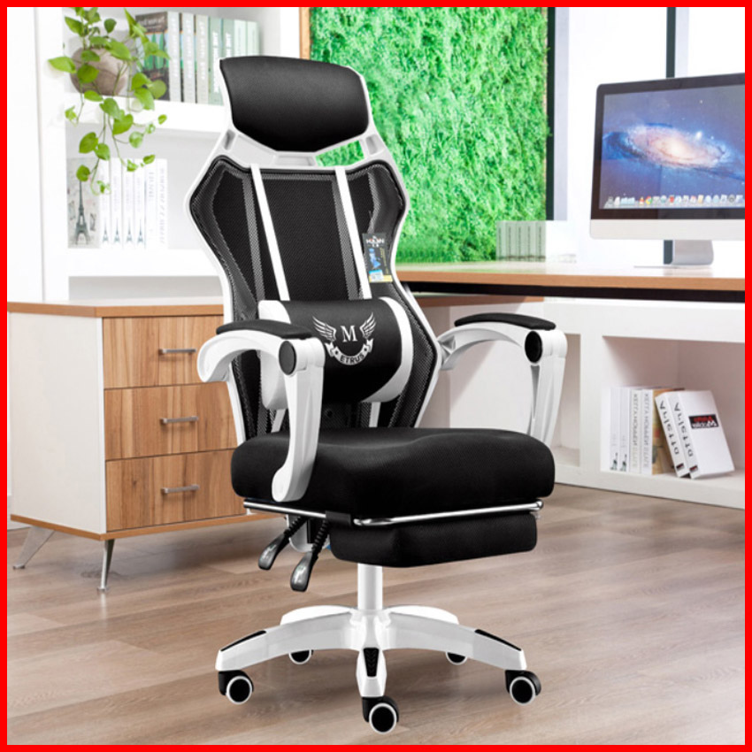 Ghế văn phòng tựa lưng mẫu lưới Model 2021, ghế game ngả lưng mẫu mới nhất, tích hợp ngả lưng duỗi chân tiện ích, ghế gaming đệm cao su non có tay vịn ngả lưng mẫu siêu cấp, ghế xoay văn phòng chân nhựa tặng kèm gối tựa