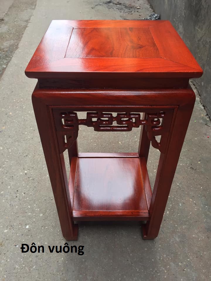 Đôn vuông gỗ lim nam phi (kt mặt 30x30cm, cao70, 80cm)