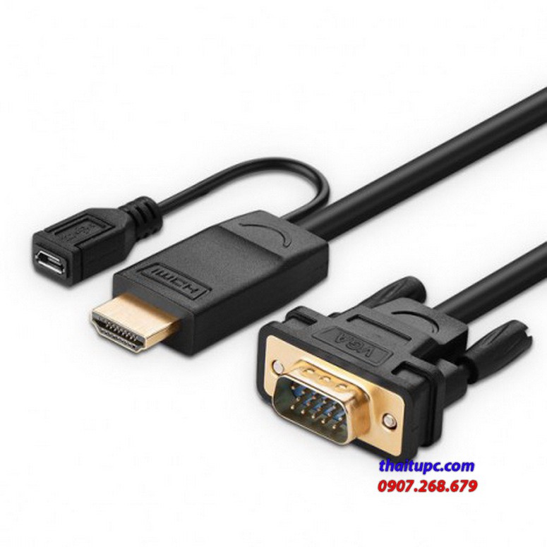 Cáp chuyển hdmi sang vga dài 3 mét ugreen 30451