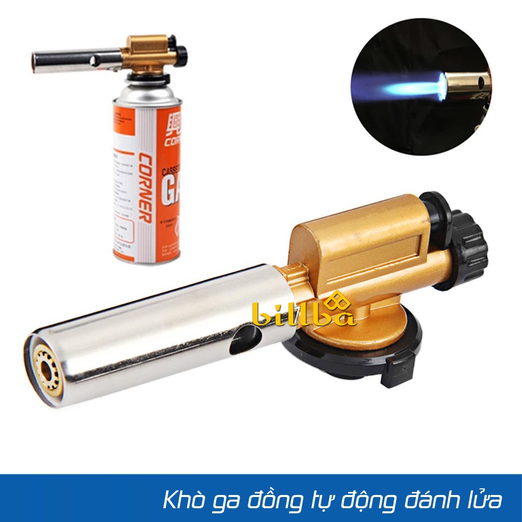Đèn khò gas - khò gas đúc cao cấp, tự động đánh lửa, khò lửa bình gas điều chỉnh nhiệt 1300 độ C