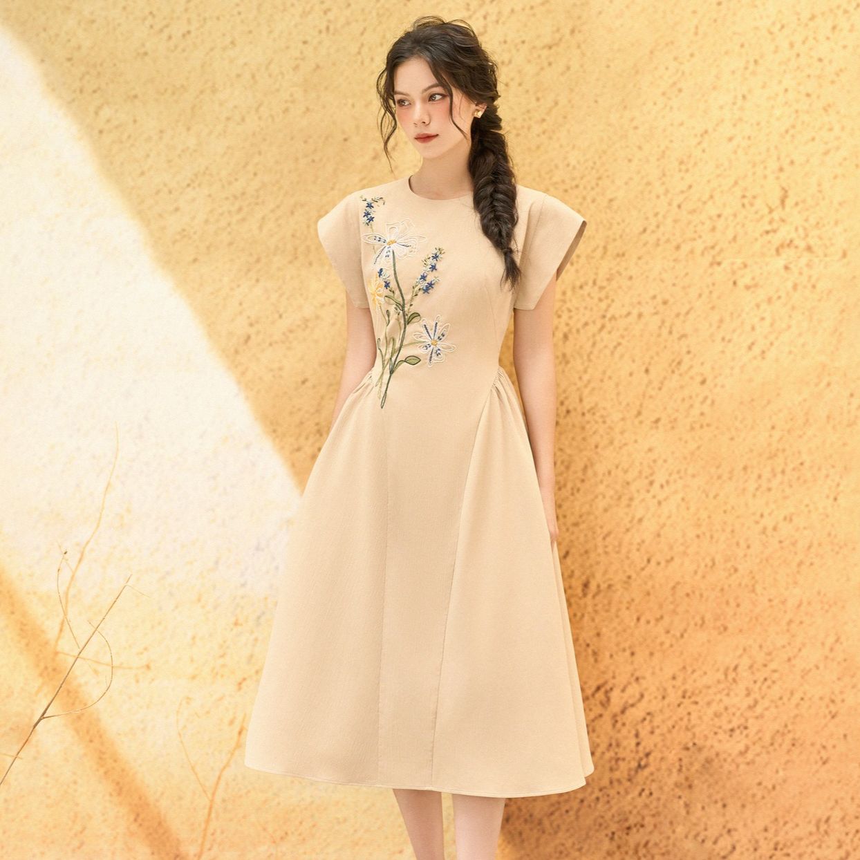 Olv - đầm thêu tay vera embro dress