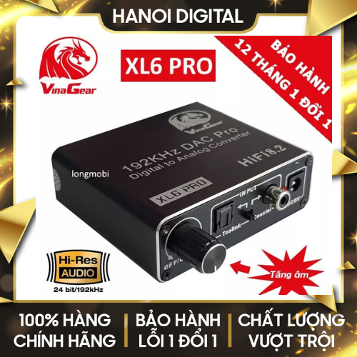 Bộ Chuyển Quang Optical Sang Audio VINAGEAR XL6 PRO Chính Hãng Cao Cấp, Có Nút Điều Chỉnh Âm Lượng, Lỗi 1 Đổi 1 12