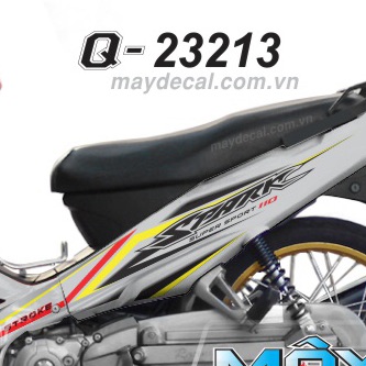 Tem rời Sirius Spark in decal trong dán xe trắng hoặc bạc