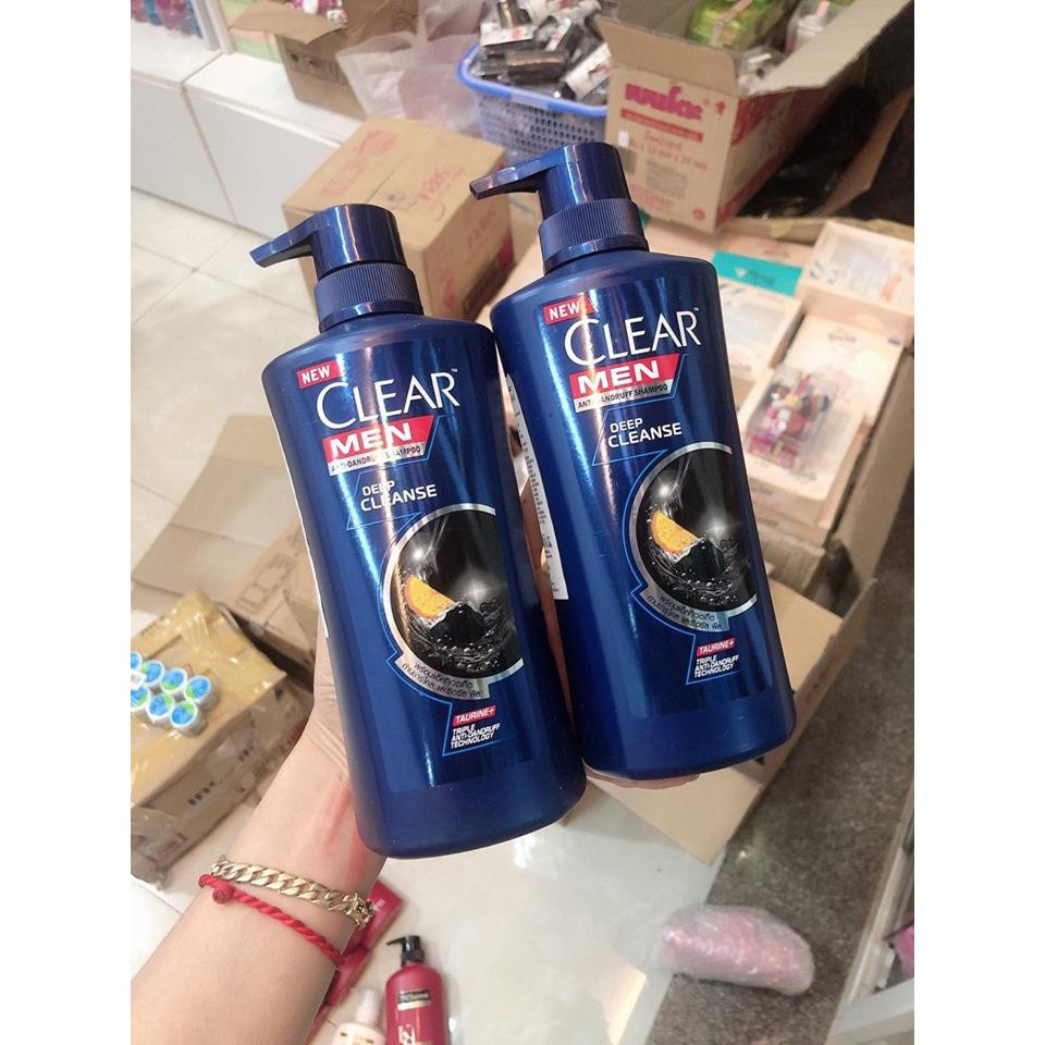 Dầu Gội CLear Men Than Hoạt Tính 450ml Mát Lạnh Sạch Sâu